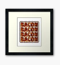 Bacon Bacon Bacon Bacon - 4 Slices of Bacon Framed Print