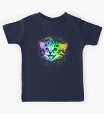 Tiefe Galaxie Space Kitty Kinder T-Shirt