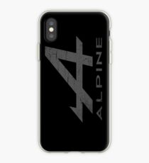 Alpine Alphabet Logo WHT Distressed iPhone Case