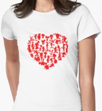 I Love Cartoons Women's Fitted T-Shirt