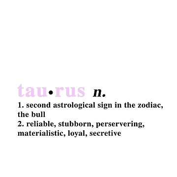 Zodiac Definitions Taurus