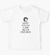 Keep calm and read Eragon (Black text) Kids Tee