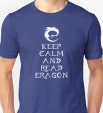 Keep calm and read Eragon (White text) Unisex T-Shirt