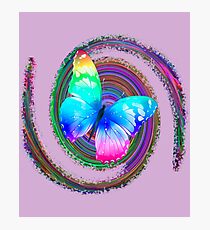Butterfly Desing Graphic Multicolor Photographic Print