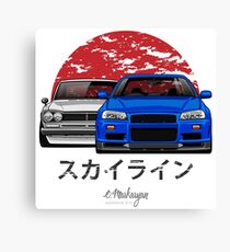 Skyline (R34 & Hakosuka) Canvas Print