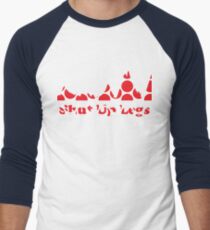 Shut Up Legs Red Polka Dot Mountain Profile Men's Baseball ¾ T-Shirt