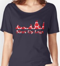 Shut Up Legs Red Polka Dot Mountain Profile Women's Relaxed Fit T-Shirt