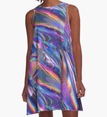 Holographic Material A-Line Dress