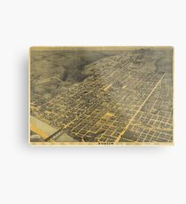 Vintage Pictorial Map of Austin Texas (1887) Metal Print