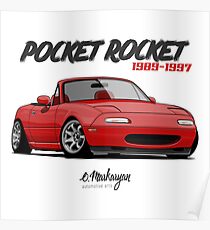 MX-5 Miata (red) Poster