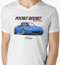 MX-5 Miata (blue) Men's V-Neck T-Shirt