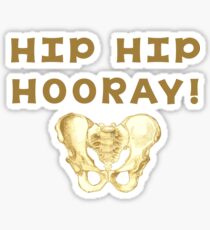 Hip Bone Pun Sticker