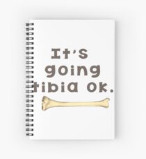 Cuaderno de espiral Tibia Bone Pun