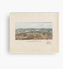 Vintage Ottawa Government Buildings Map (1865) Canvas Print