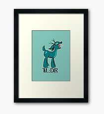 TL;DR Teal Deer Framed Print
