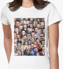 chris evans collage Women's Fitted T-Shirt