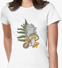 mushroom forest Women's Fitted T-Shirt