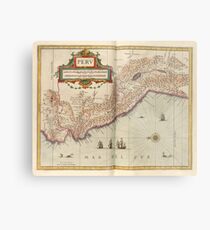 Vintage Map of Peru (1638) Metal Print