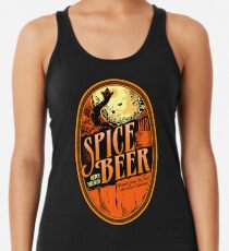 Gewürz-Bier-Etikett Racerback Tank Top