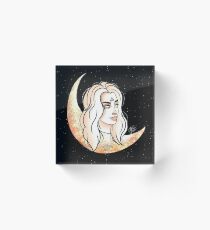 Bloque acrílico Lauren ft. La luna