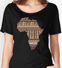 Africa map pattern Africa t-shirt Women's Relaxed Fit T-Shirt