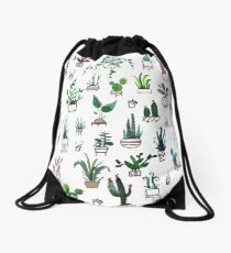 Mochila saco Plantas suculentas acuarela