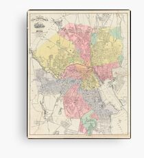 Vintage Map of Providence Rhode Island (1899) Canvas Print