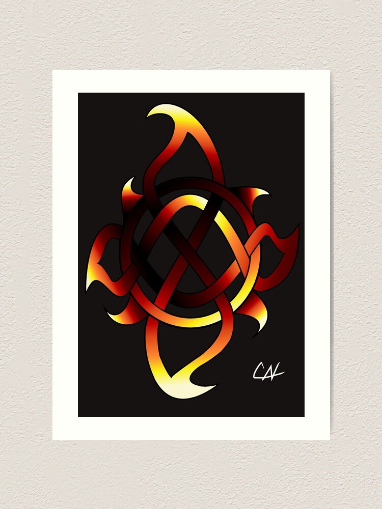 "Fire Celtic Knot C.nick" Art Print by Cnick Redbubble