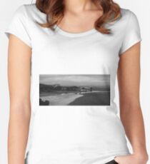 Low Tide Near Pebbly Beach Women's Fitted Scoop T-Shirt