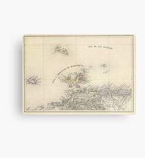 Vintage Map of Margarita Province (1850) Metal Print