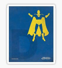 Doctor Fate - Superhero Minimalist Alphabet Print Art Sticker