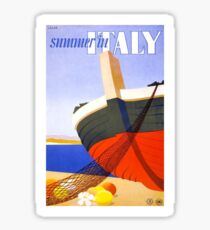 Vintage Italy Travel Poster Sticker