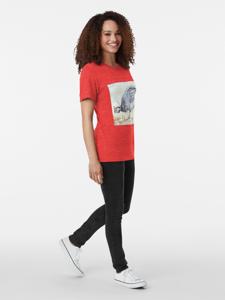 Alternate view of Listen to the Guinea Fowl Tri-blend T-Shirt