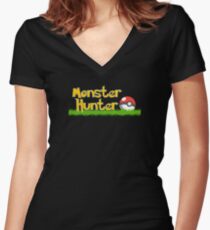 Monster Hunter Women's Fitted V-Neck T-Shirt