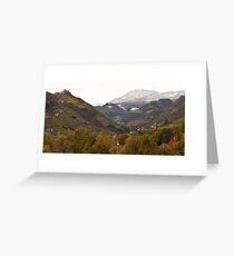 Snow line on the hills, Bolzano/Bozen, Italy (Panorama) Greeting Card