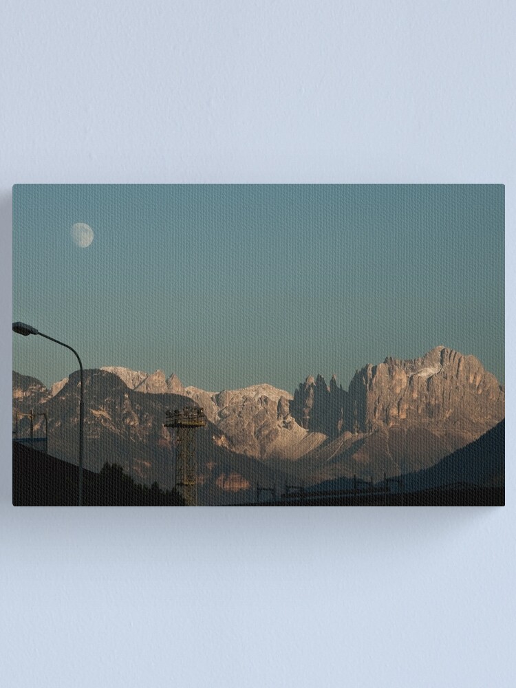 Alternate view of Moon over the Dolomites, Bolzano/Bozen, Italy Canvas Print