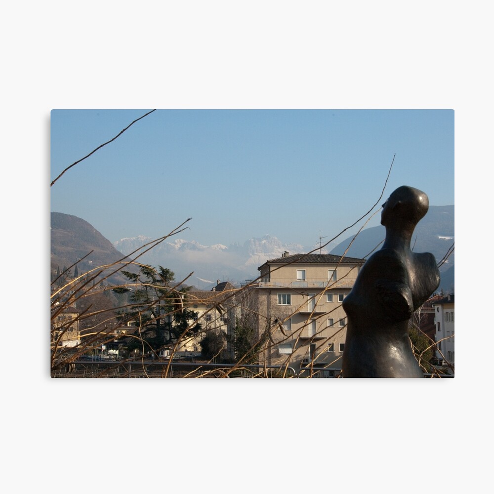 Dolomites and the Angel, View from Bolzano Canvas Print