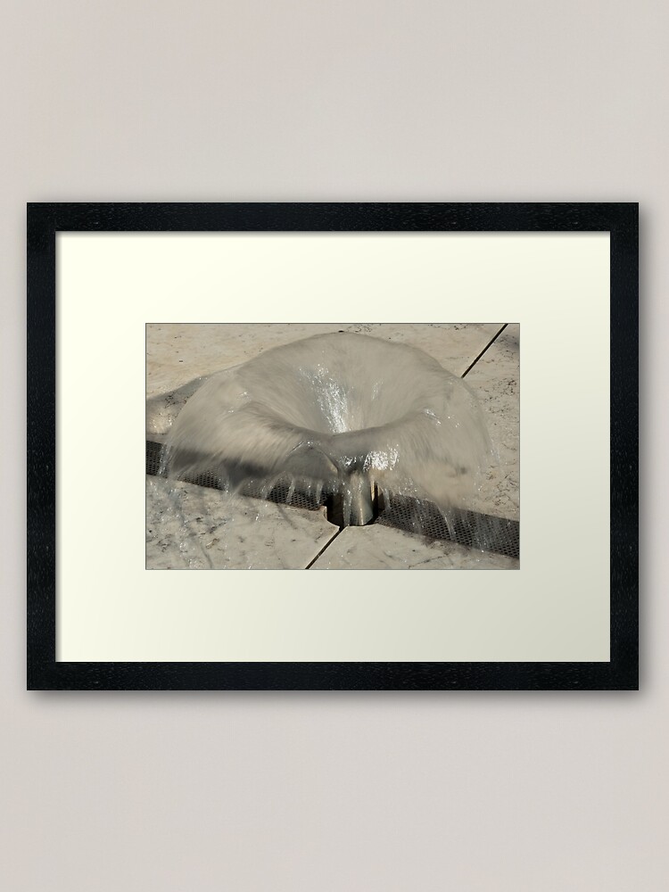 Alternate view of Sprinkler Fountain, EURAC plaza, Bolzano/Bozen, Italy Framed Art Print