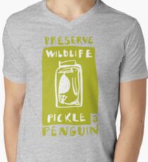 Pickle a Penguin Men's V-Neck T-Shirt