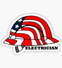 Pegatina Electricista American Hard Hat Construction