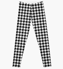 Houndstooth piet de poule black Leggings