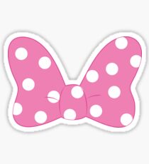 Polka Dot Bow - Pink Sticker