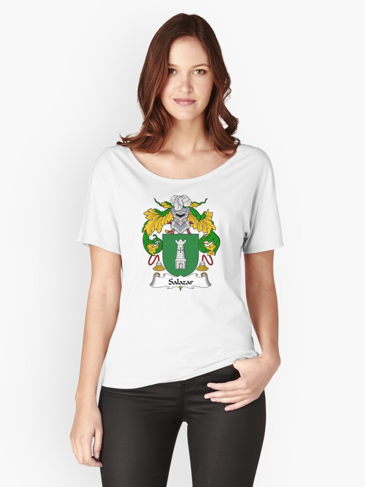 “Salazar Coat of Arms/Family Crest” Women’s Relaxed Fit T-Shirt by