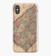 Vintage Map of South Carolina (1865) iPhone Case