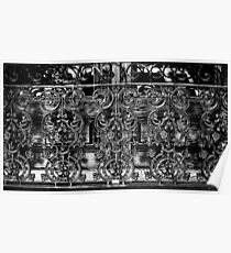 Wrought Iron Black and White Poster