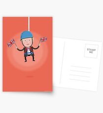 Lets Dress…Boris Johnson Zip Wire Postcards