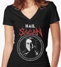 HAIL SAGAN Women's Fitted V-Neck T-Shirt