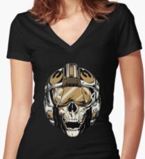 Star Wars Rebel Helm Women's Fitted V-Neck T-Shirt