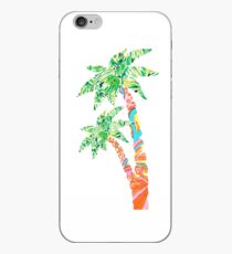 Palm Tree in Lilly Pulitzer Print iPhone Case