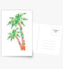 Palme im Lilly Pulitzer Druck Postkarten